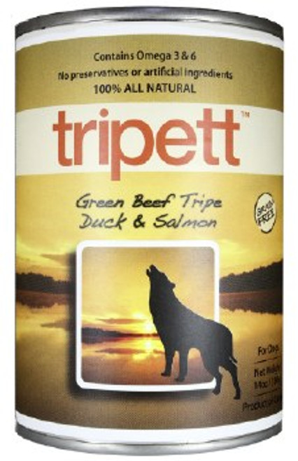 Tripett Green Beef Tripe, Duck & Salmon Canned Dog Food