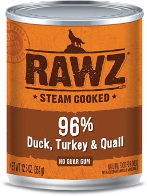 Rawz 96% Duck, Turkey & Quail Canned Dog Food