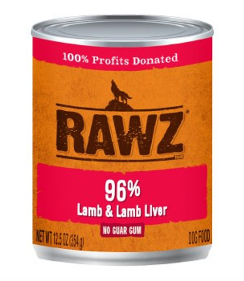 Rawz 96% Lamb & Lamb Liver Canned Dog Food