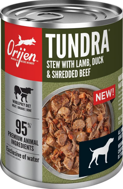 Orijen Tundra Stew with Shredded Beef, Duck & Lamb Canned Dog Food