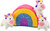 Zippy Paws Unicorns In Rainbow Burrow Dog Toy 