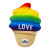 Huxley & Kent Fro-Yo Pride Cone Plush Dog Toy 6.5 in