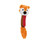 Incredipet Plush Fox with Orange Rope Dog Toy 