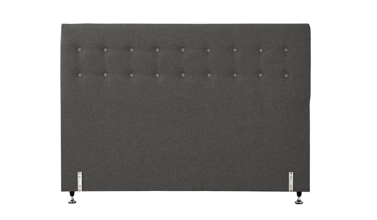 Tarlee bed head buttoned - Graphite
