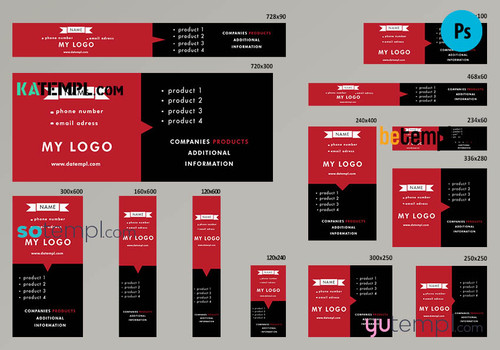 # classichish editable banner template set of 13 PSD