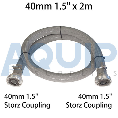 40mm x 2m Suction Hose Storz Both Ends