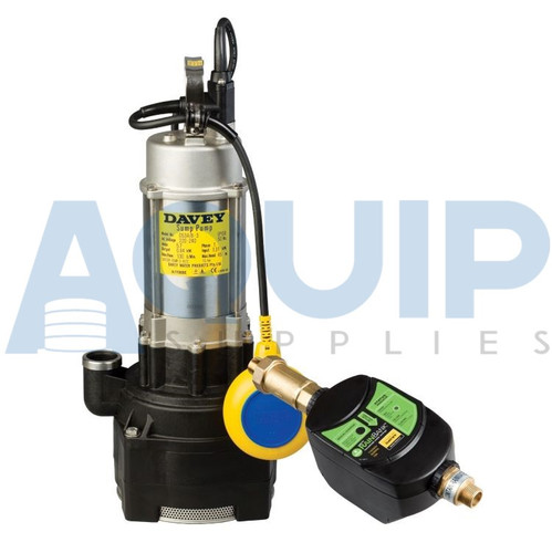 Davey 840W Submersible Pump with Auto Mains Backup + 20m Lead