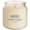 Fresh Linen fragrance leaves clean subtle notes of powder and musk, gently infused with touches of jasmine, lilac, peony, Egyptian musk, and French vanilla.