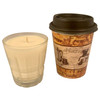 Hazelnut Aroma Soy Candle - Set of Three 4 Oz. Candles in Unique Coffee-To-Go Coffee Cup
