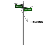 The 3" Round Street Sign Post System Double Frame