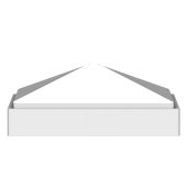 Ornamental Finial - 4" Pyramid Cap White