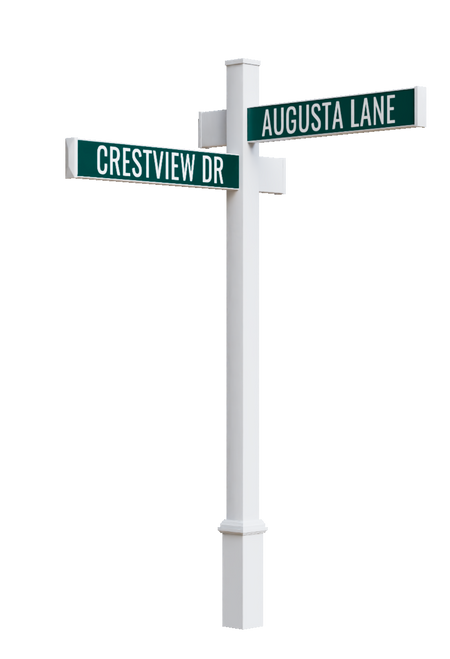 Vinyl Street Sign Post System with Double Blades