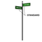 The 3" Round Street Sign Post System Double Frame