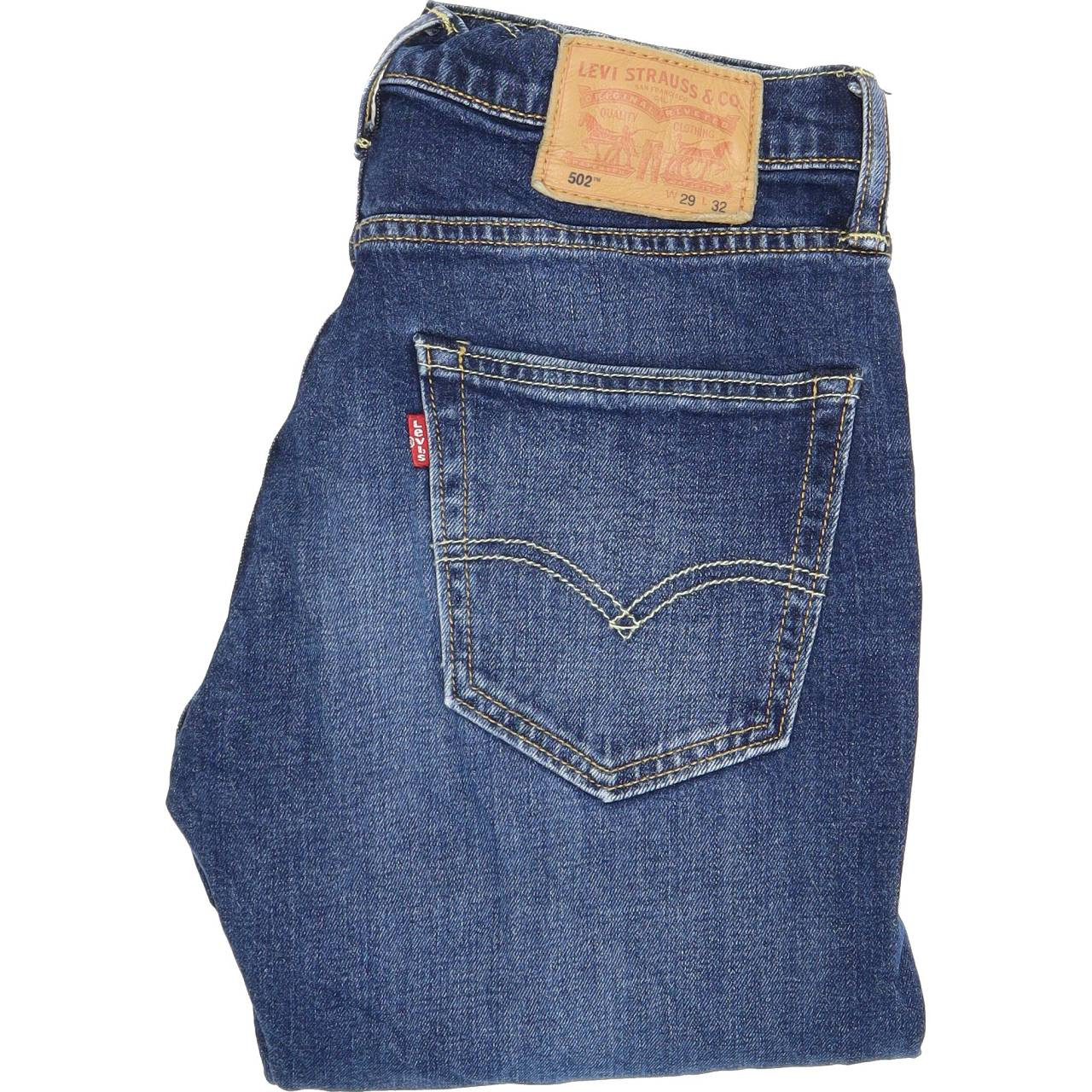 Levi's 502 Men Blue Skinny Slim Stretch Jeans W29 L32 | Fabb Fashion