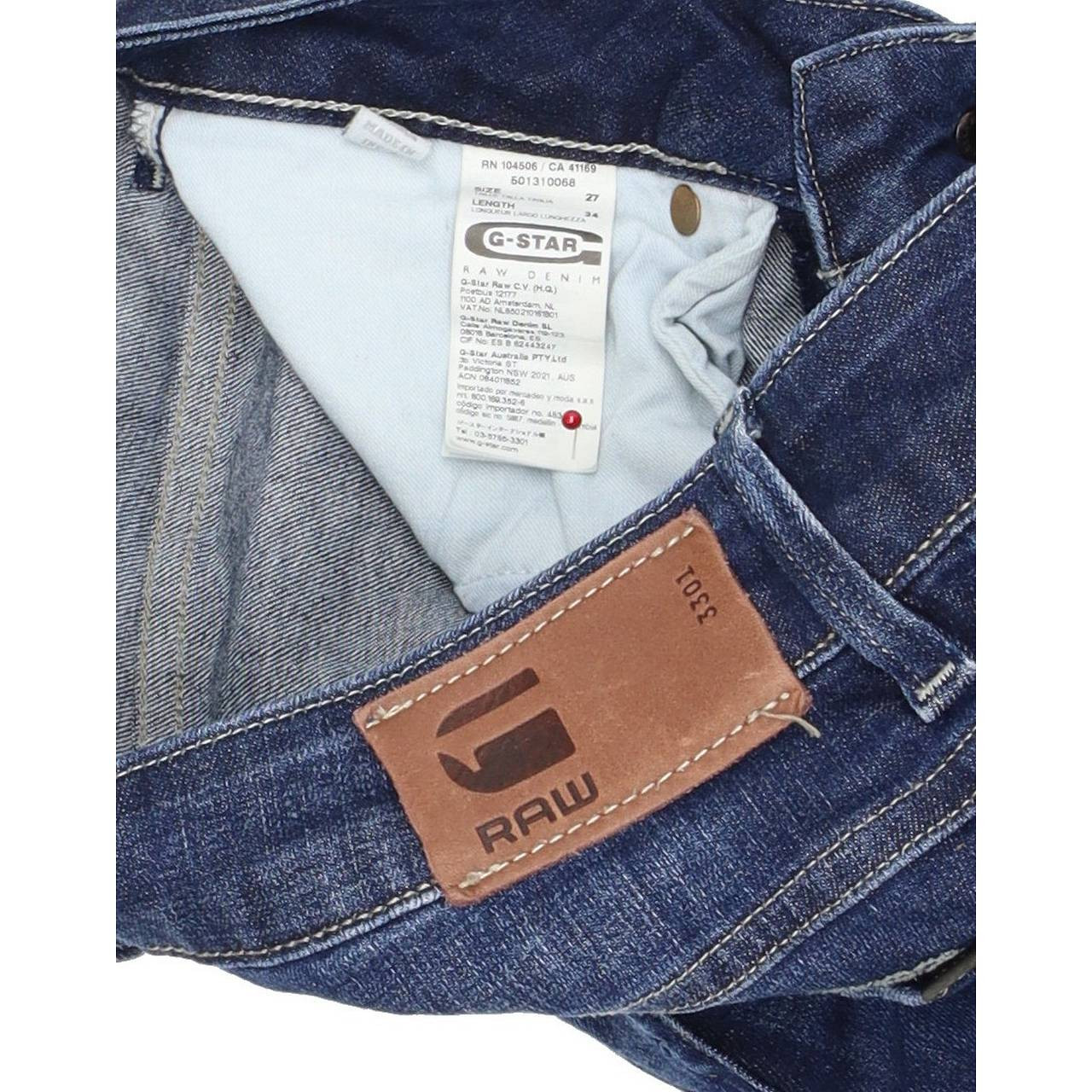 G-Star 3301 Blue Bootcut Regular Stretch Jeans W27 L34 | Fabb Fashion