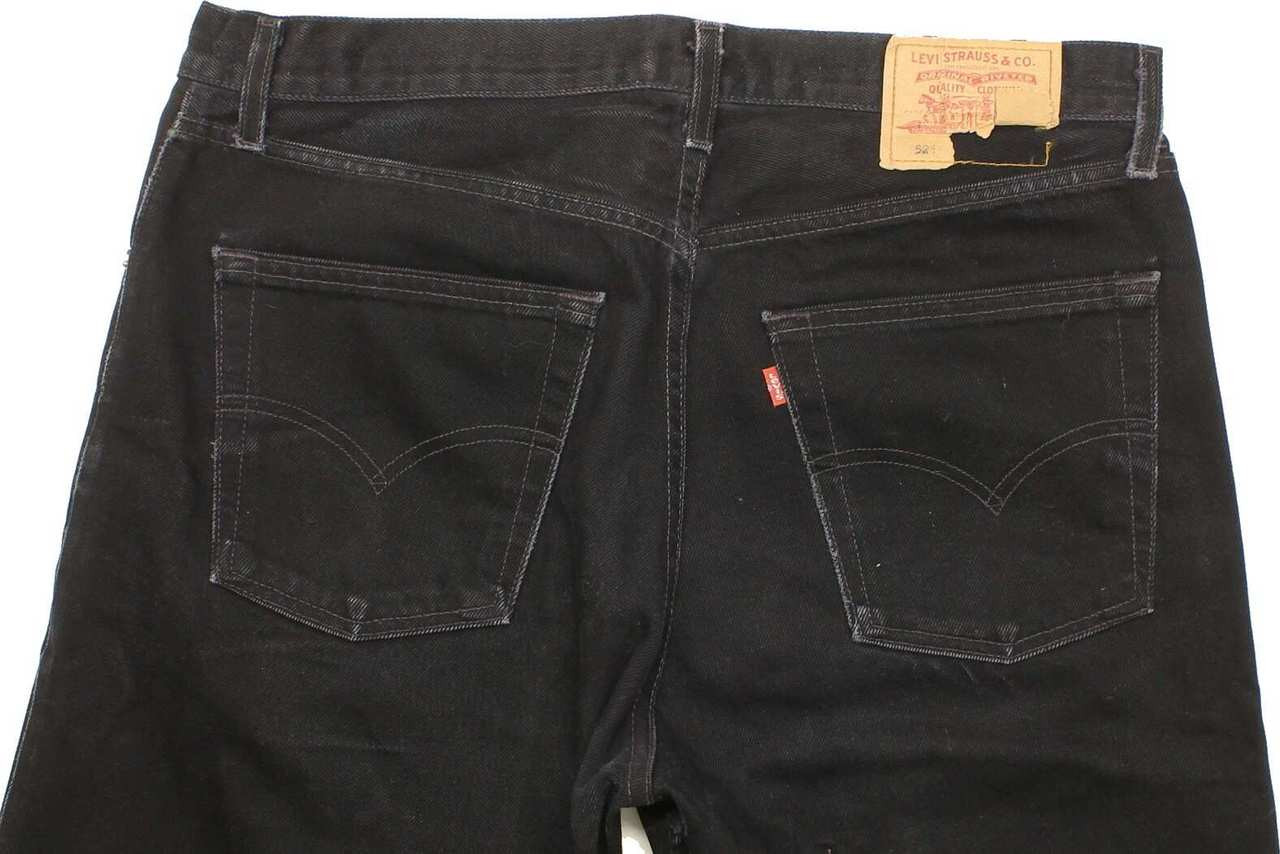 Levi's 521 Mens Black Straight Jeans W36 L32 | Fabb Fashion