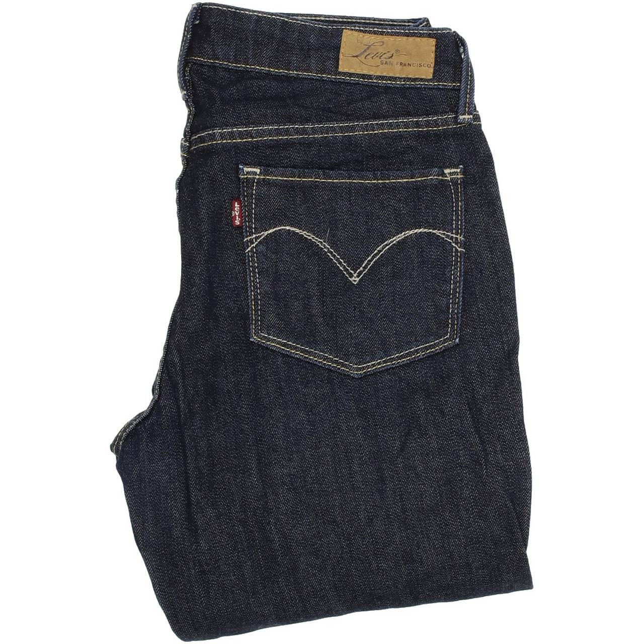 Levi's Slight Curve Women Blue Bootcut Regular Stretch Jeans W27 L34 | Fabb  Fashion