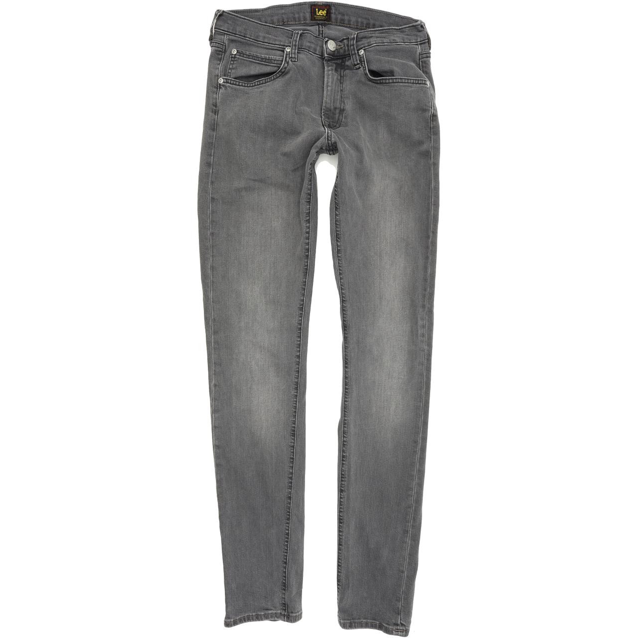 Lee Luke Men Grey Skinny Slim Stretch Jeans W30 L34 | Fabb Fashion