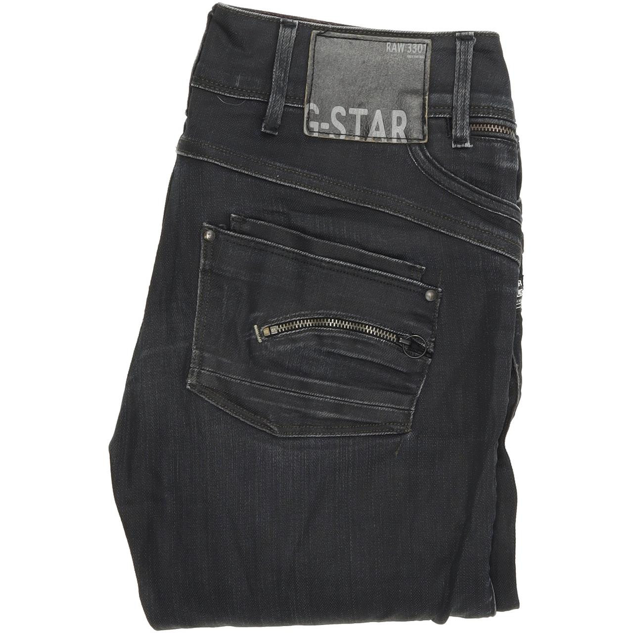 G-Star Berlin Women Blue Straight Regular Stretch Jeans W27 L34 | Fabb  Fashion