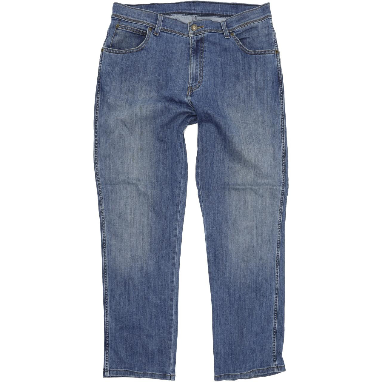 Wrangler Men Blue Straight Regular Stretch Jeans W36 L30 | Fabb Fashion
