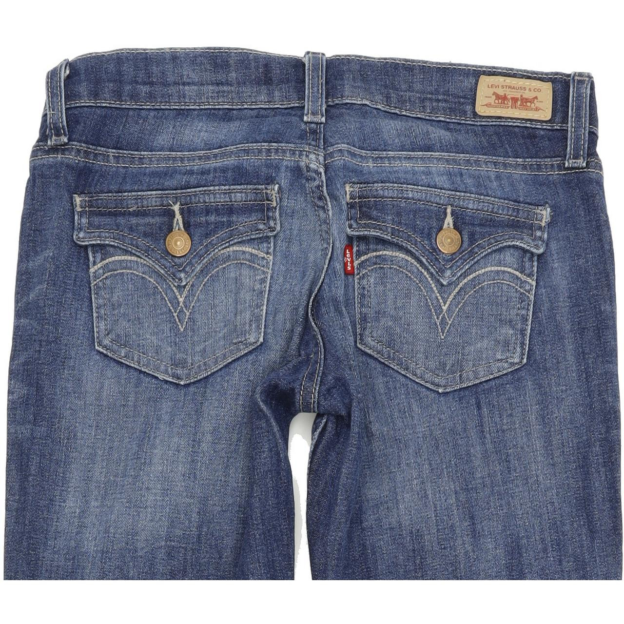 Levi's 524 Superlow Women Blue Straight Slim Stretch Jeans W26 L32 | Fabb  Fashion