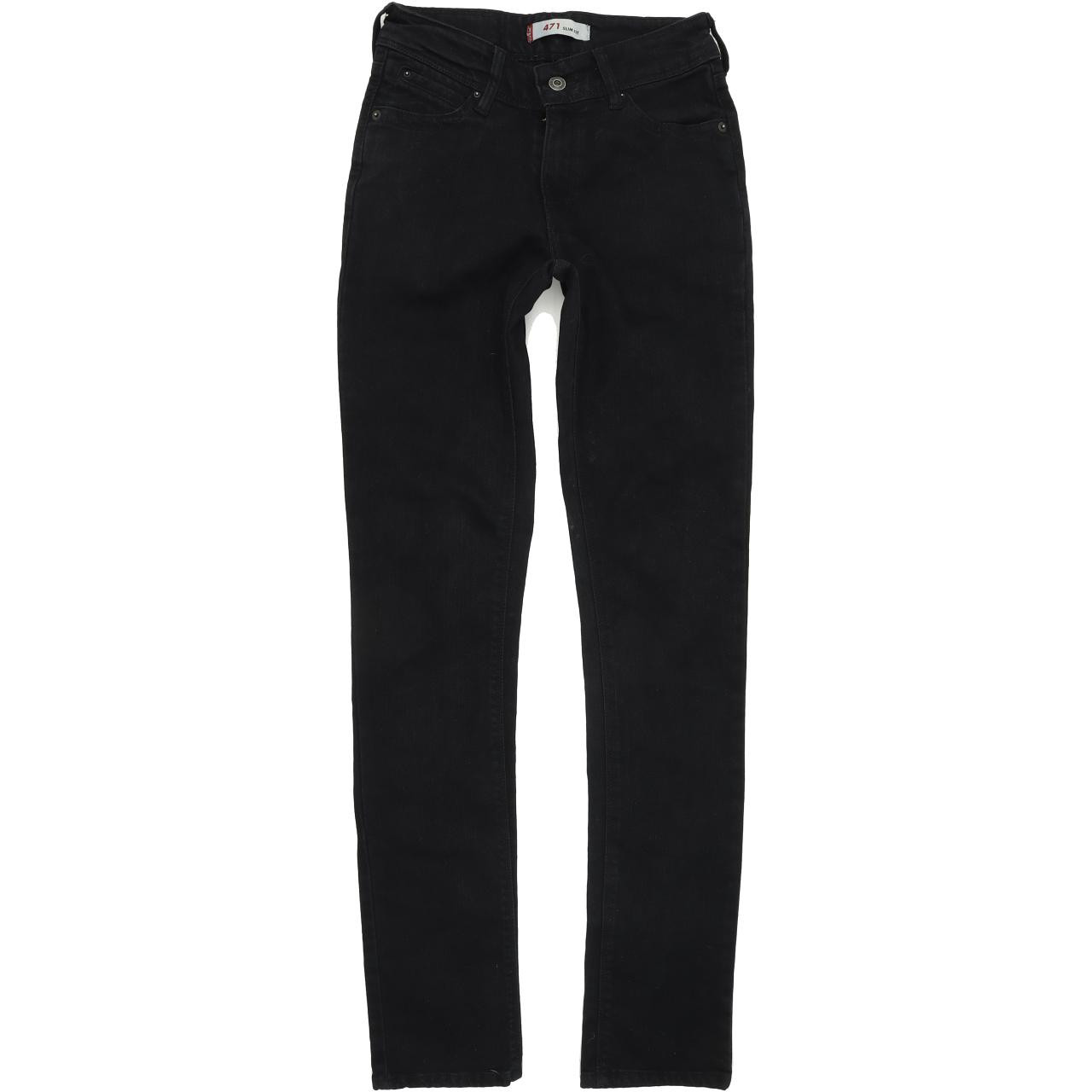Levi's 471 Women Black Skinny Slim Jeans W26 L34 | Fabb Fashion