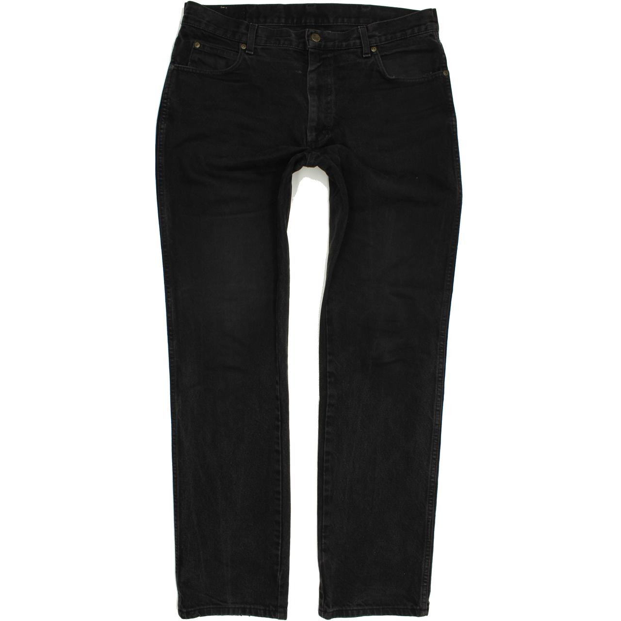 Wrangler Men Charcoal Straight Regular Jeans W36 L34 (61228)