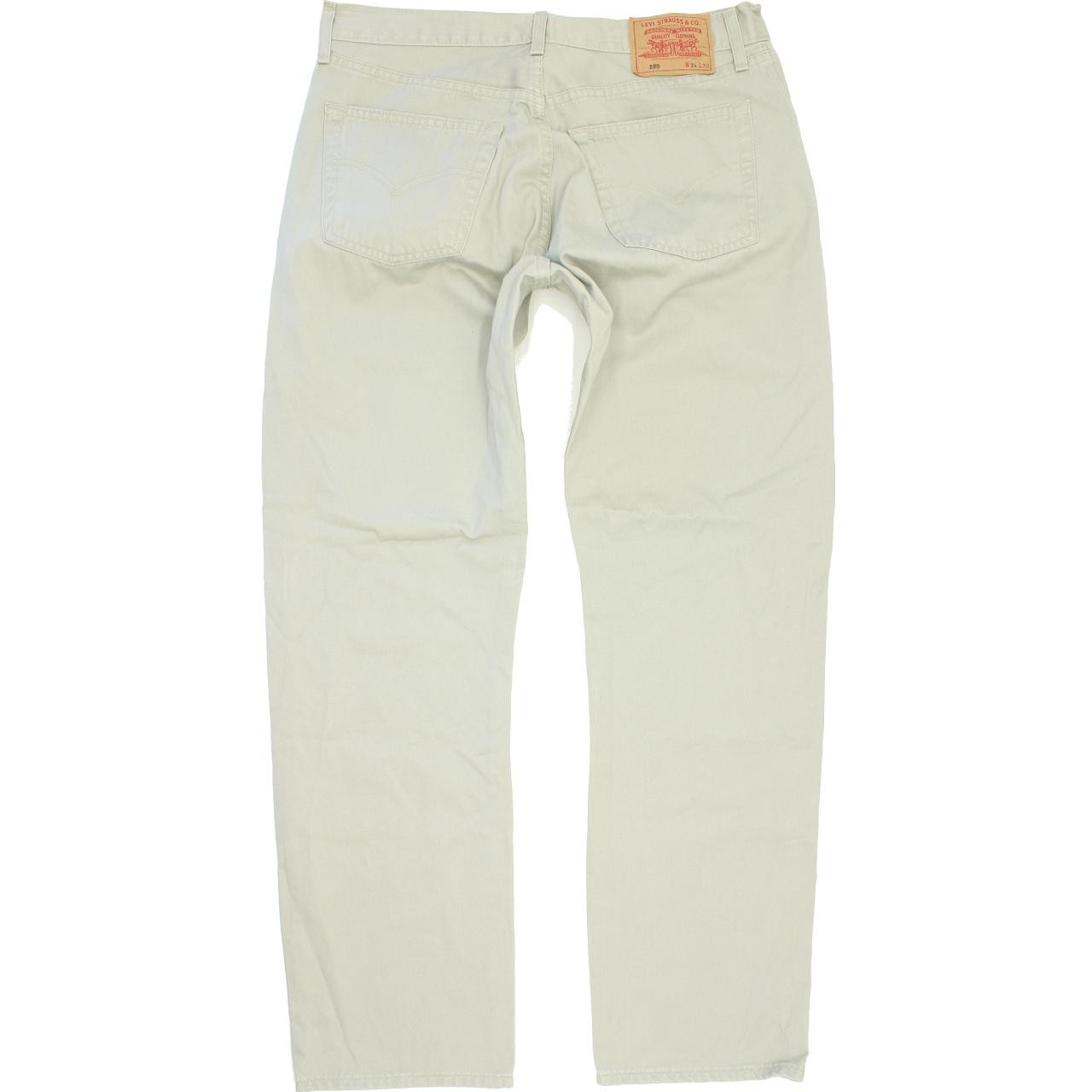 Levi's 590 Men Beige Straight Regular Jeans W34 L32 | Fabb Fashion