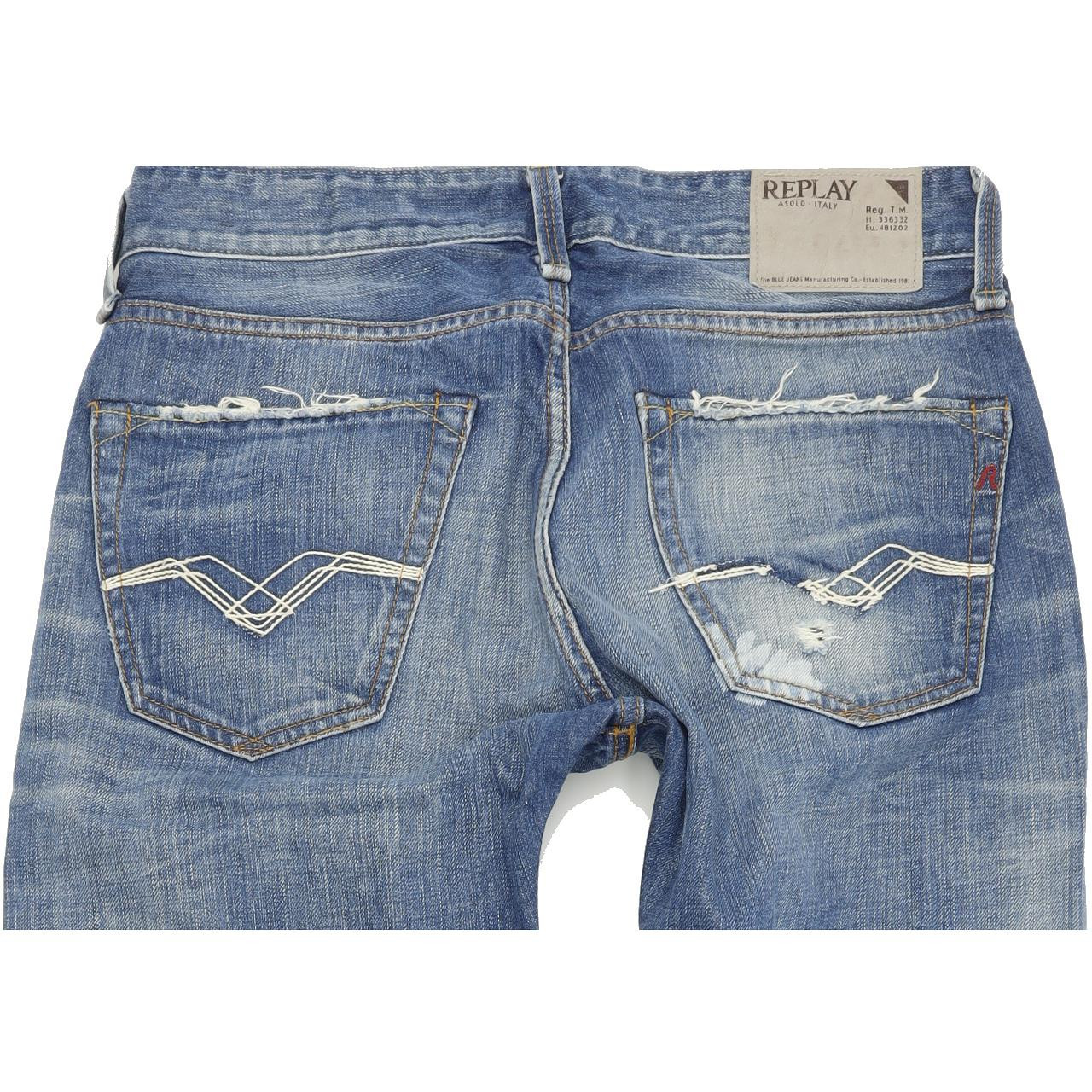 Replay Jennon Men Blue Straight Regular Jeans W31 L36 | Fabb Fashion