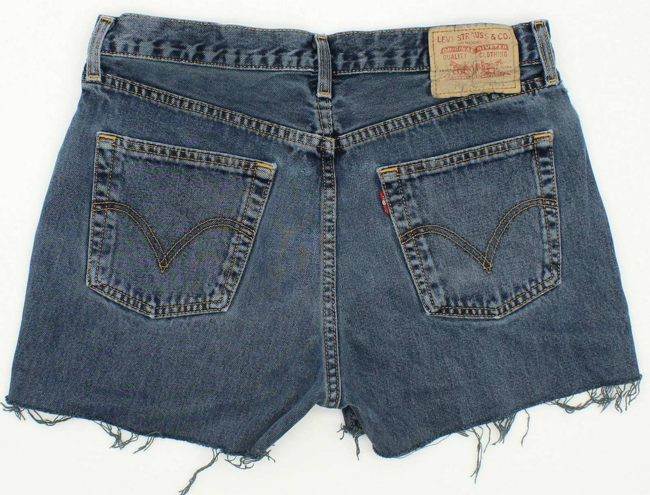 Levi's 751 Blue Hot Pants Denim Shorts High Waisted W33 L3 | Fabb Fashion