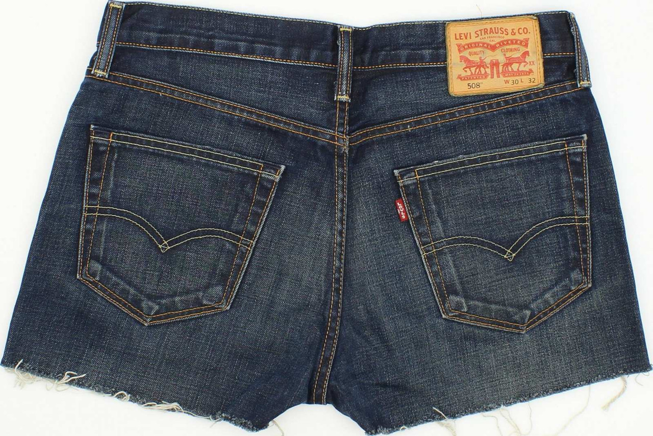 Levi's 504 Women Blue Hot Pants Denim Shorts W30 Fabb Fashion