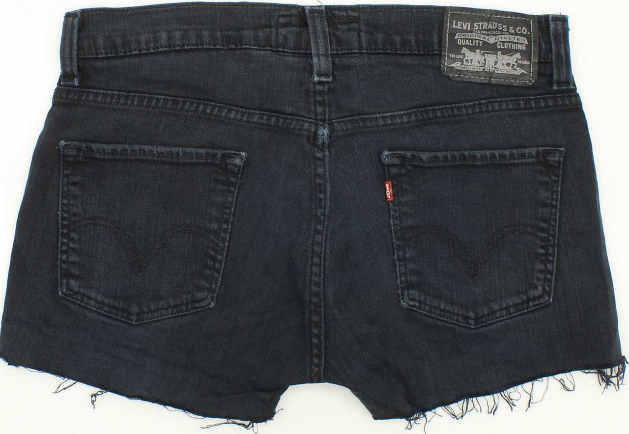 Levi's 504 Blue Hot Pants Denim Shorts High Waisted W34 L13 | Fabb Fashion