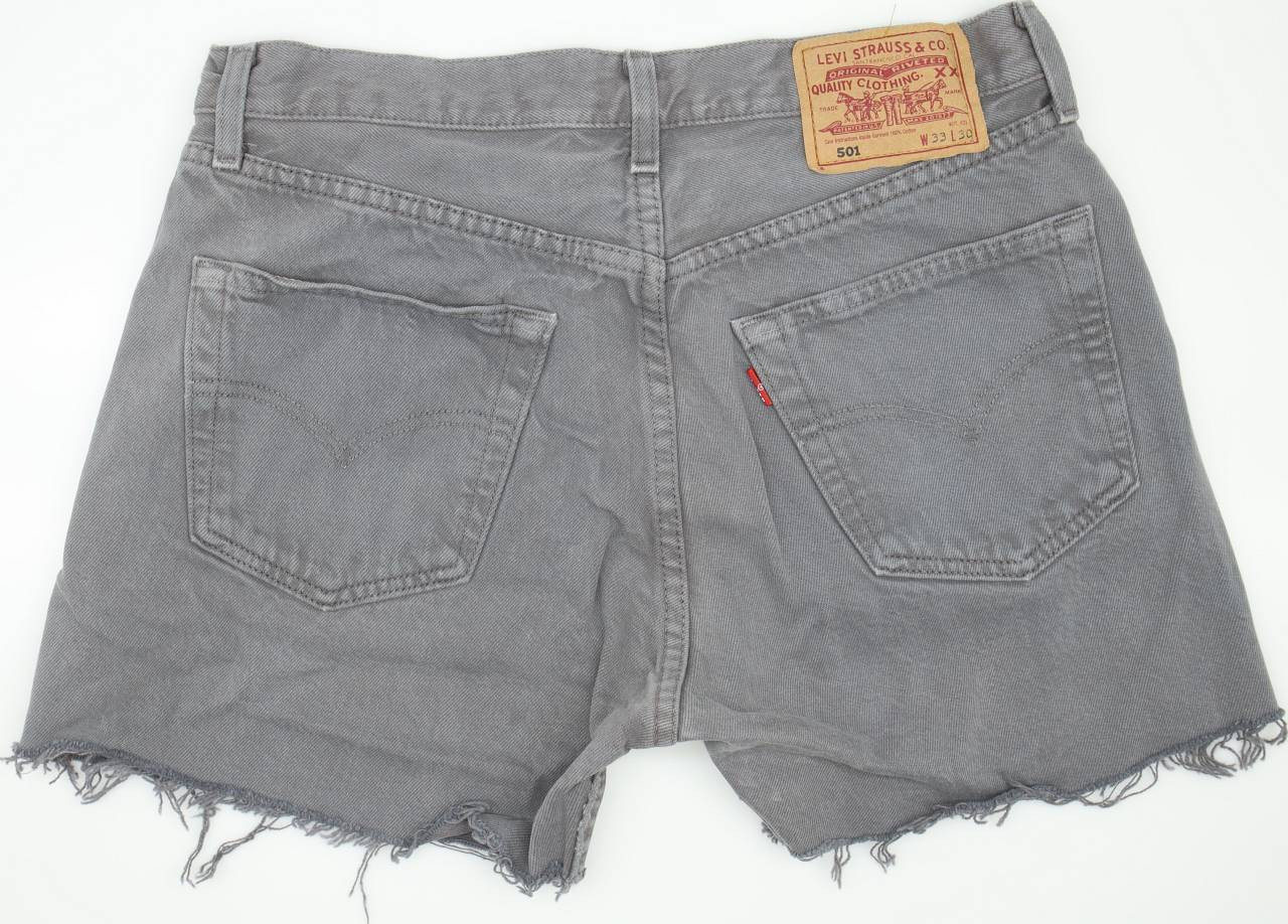 Levi's 521 Beige Hot Pants Denim Shorts High Waisted W32 L12 | Fabb Fashion