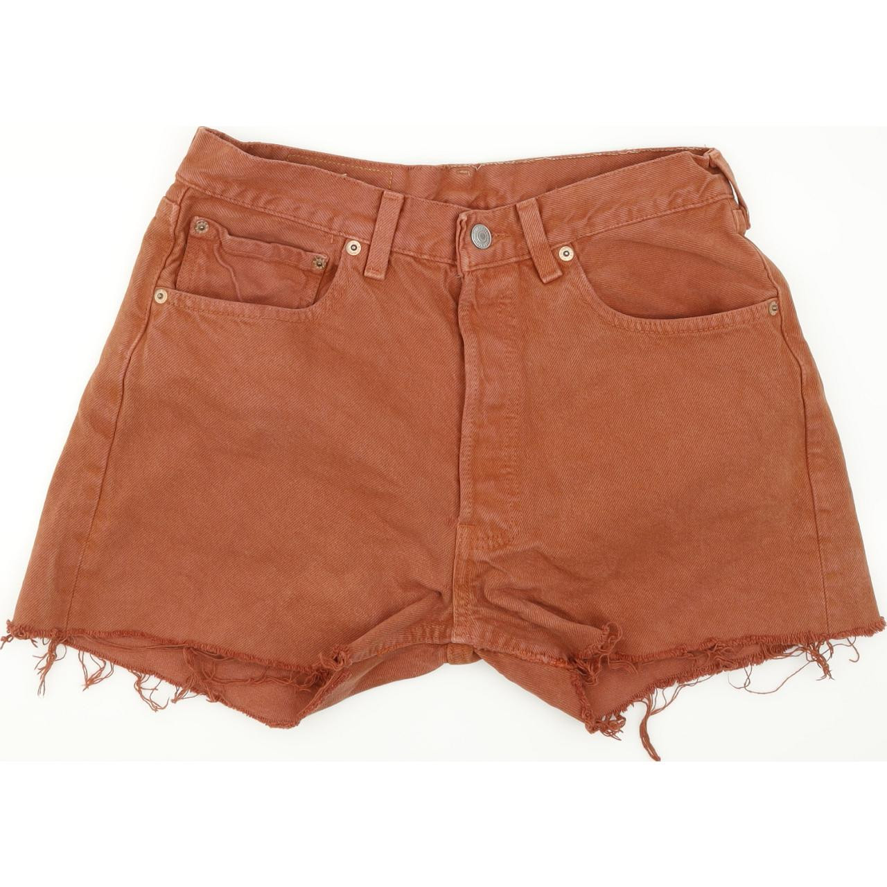 Levi's 555 Made in USA Beige Hot Pants Denim Shorts High Waisted W32 L14 |  Fabb Fashion