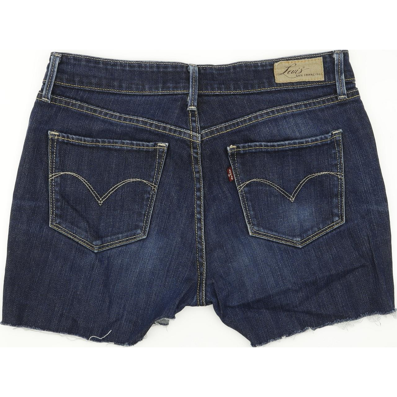 Levi's Women Blue Hot Pants Stretch Denim Shorts W28 L13 | Fabb Fashion