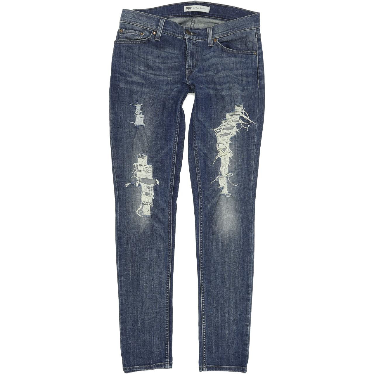Levi's 524 Too Superlow Women Blue Skinny Slim Stretch Jeans W28 L32 | Fabb  Fashion