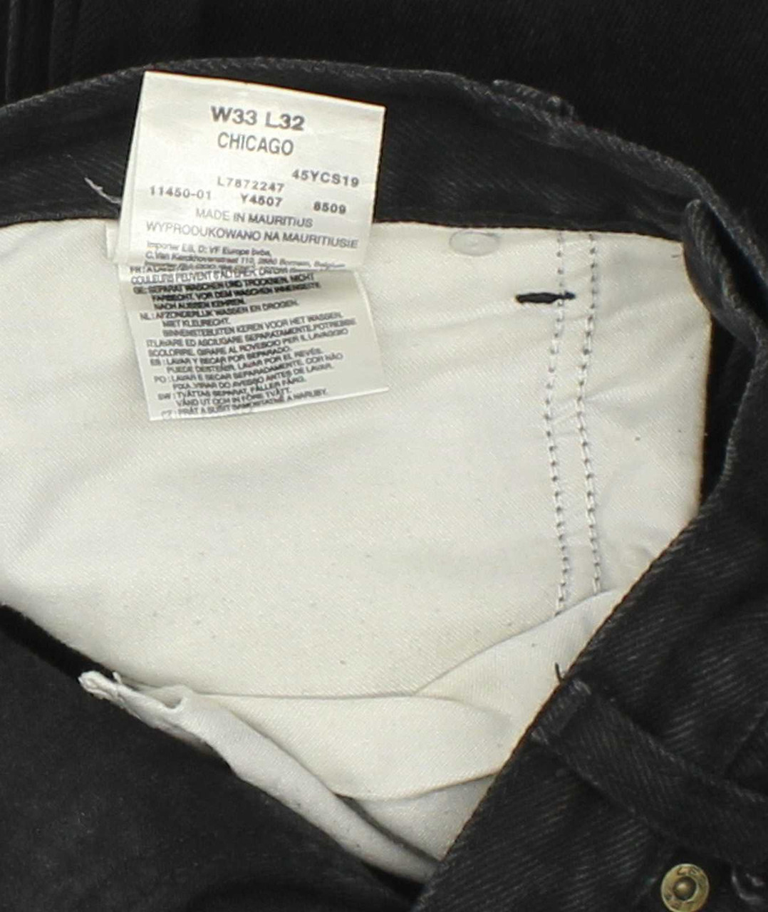 Wrangler Chicago Mens Black Straight Jeans W33 L32 | Fabb Fashion