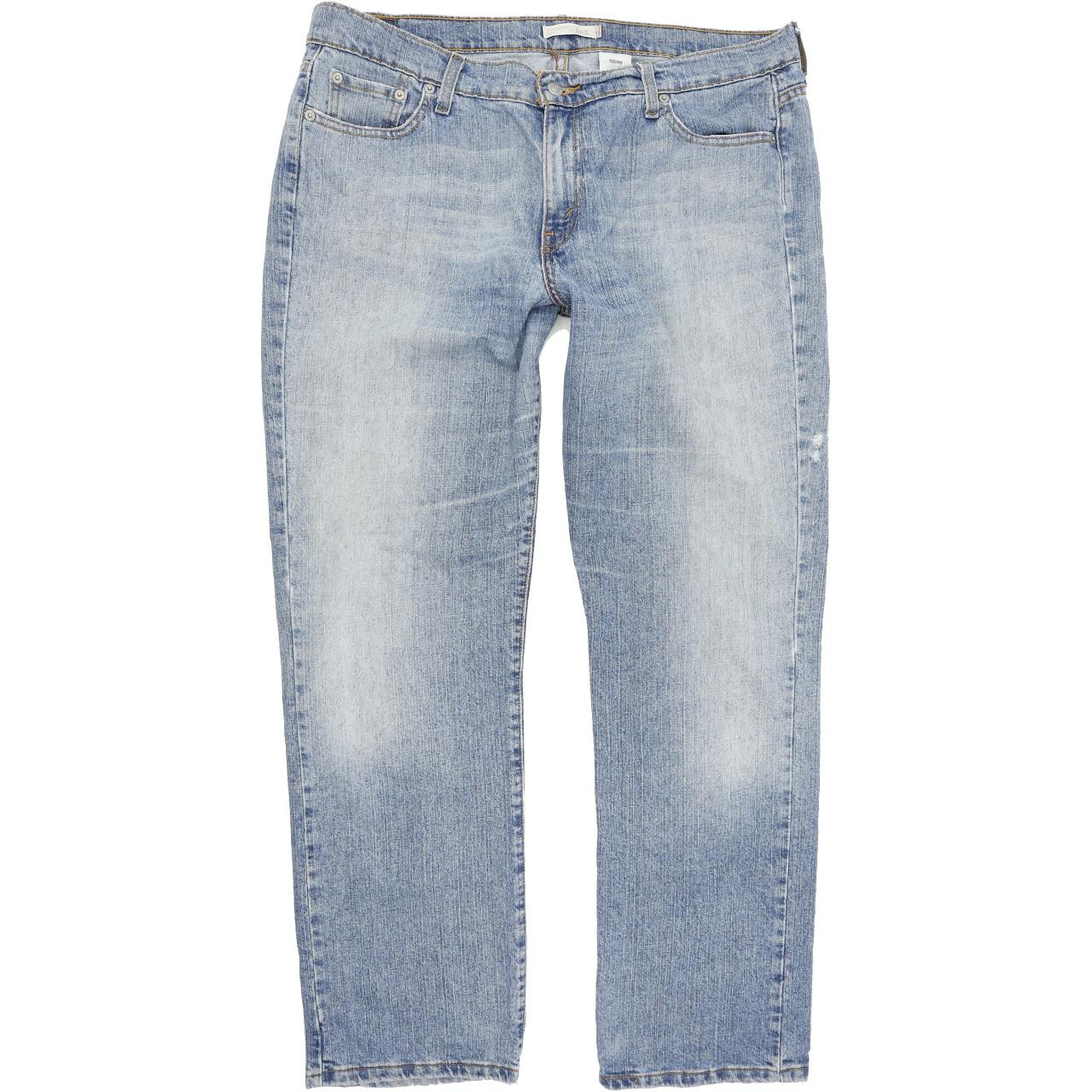 Levi's 505 Blue Straight Regular Stretch Jeans High Waisted W36 L32 | Fabb  Fashion