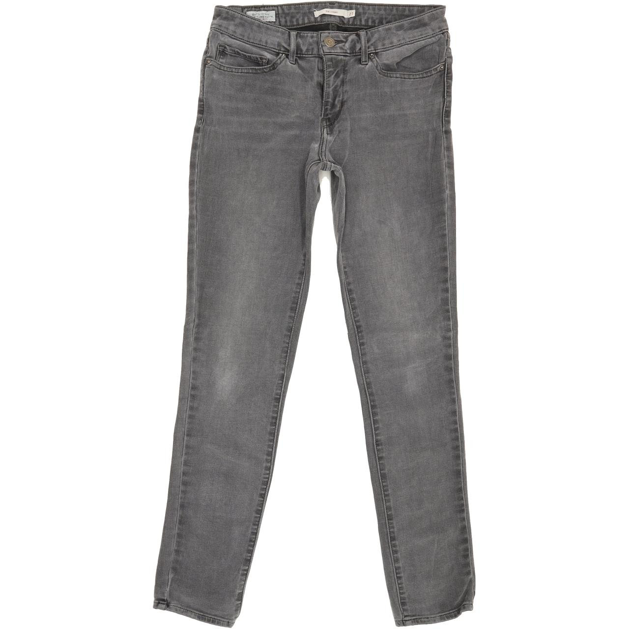 Levi's 711 Women Grey Skinny Slim Jeans W27 L28 | Fabb Fashion