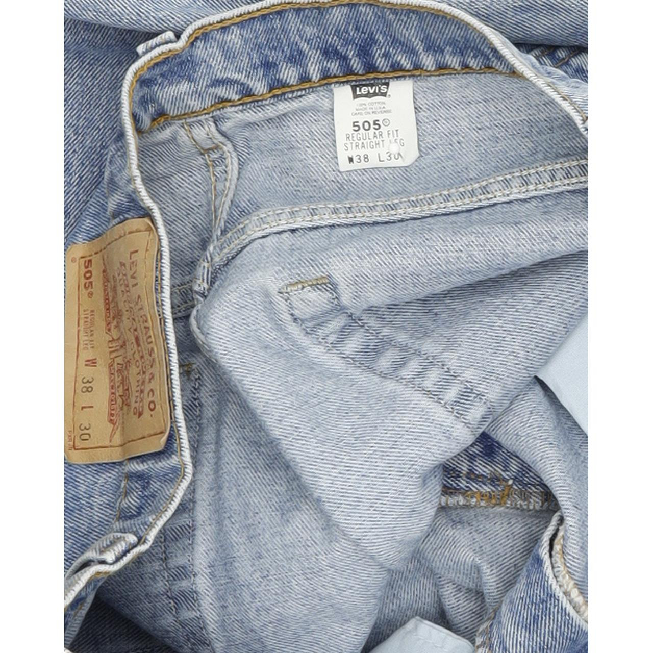 Levi's 505 Made in USA Blue Straight Regular Mom Jeans High Waisted W38 L30  | Fabb Fashion