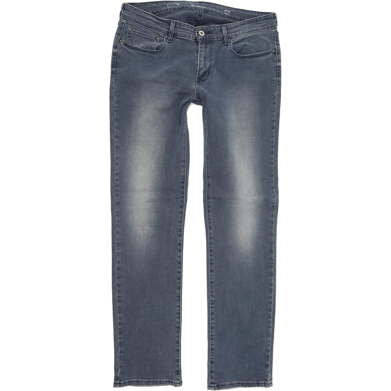 Levi's Mid Rise Women Blue Straight Regular Stretch Jeans W30 L32