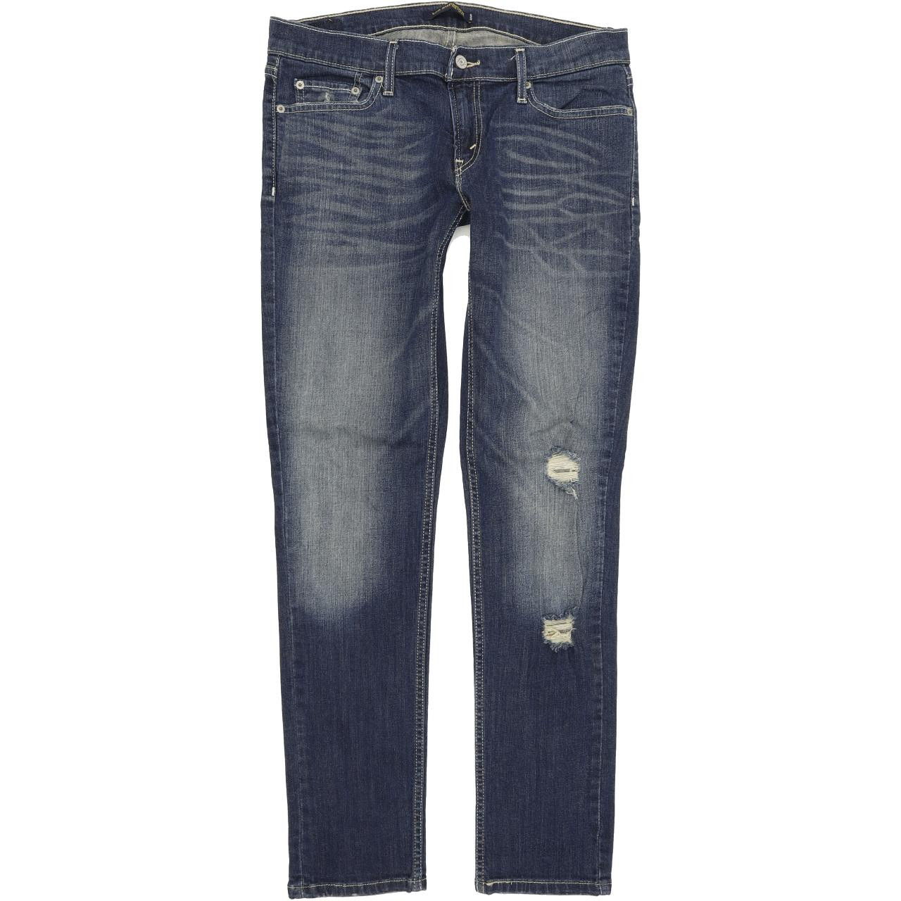 Levi's 524 too superlow Women Blue Straight Slim Stretch Jeans W31 L32 |  Fabb Fashion