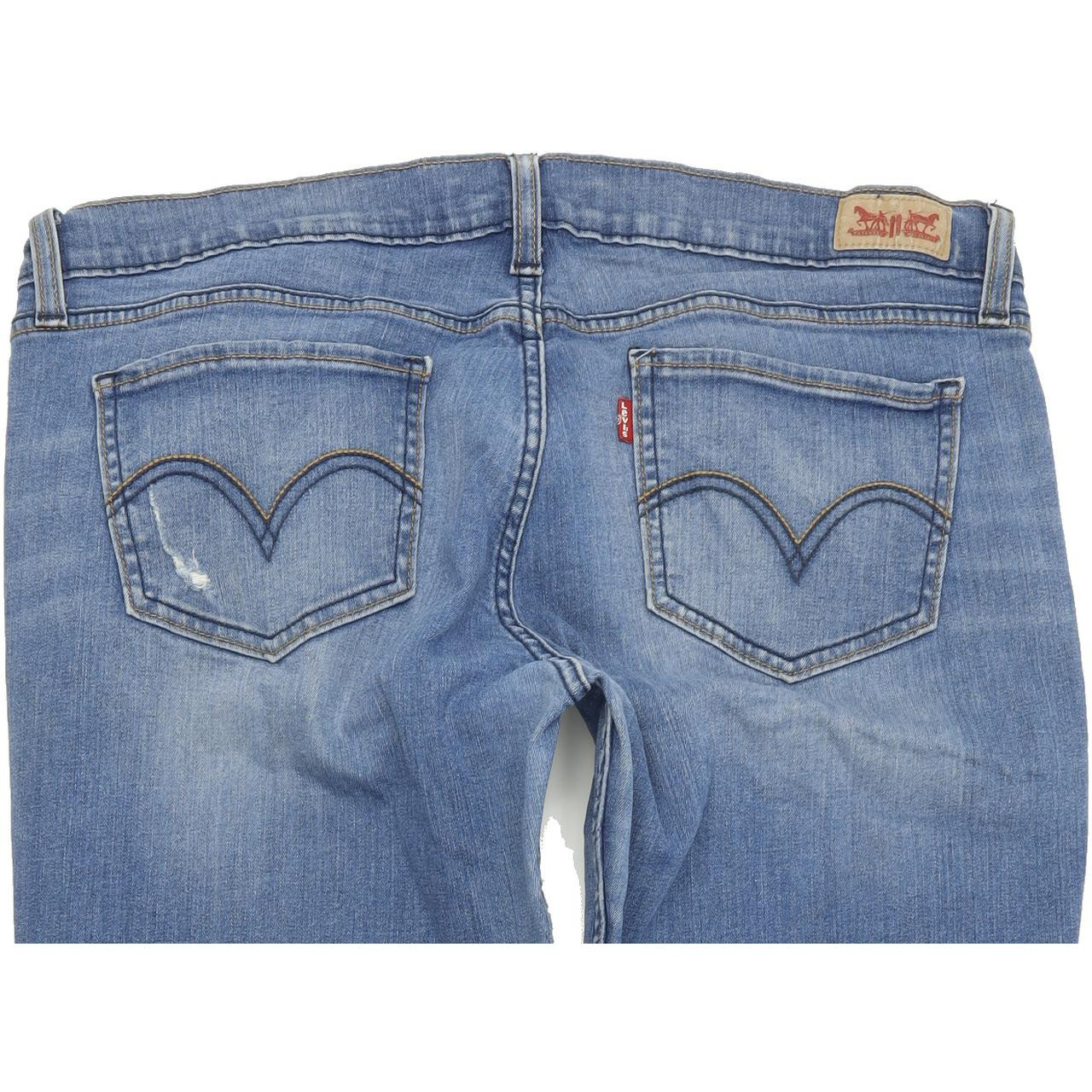 Levi's 524 too superlow Women Blue Straight Slim Stretch Jeans W35 L32 |  Fabb Fashion
