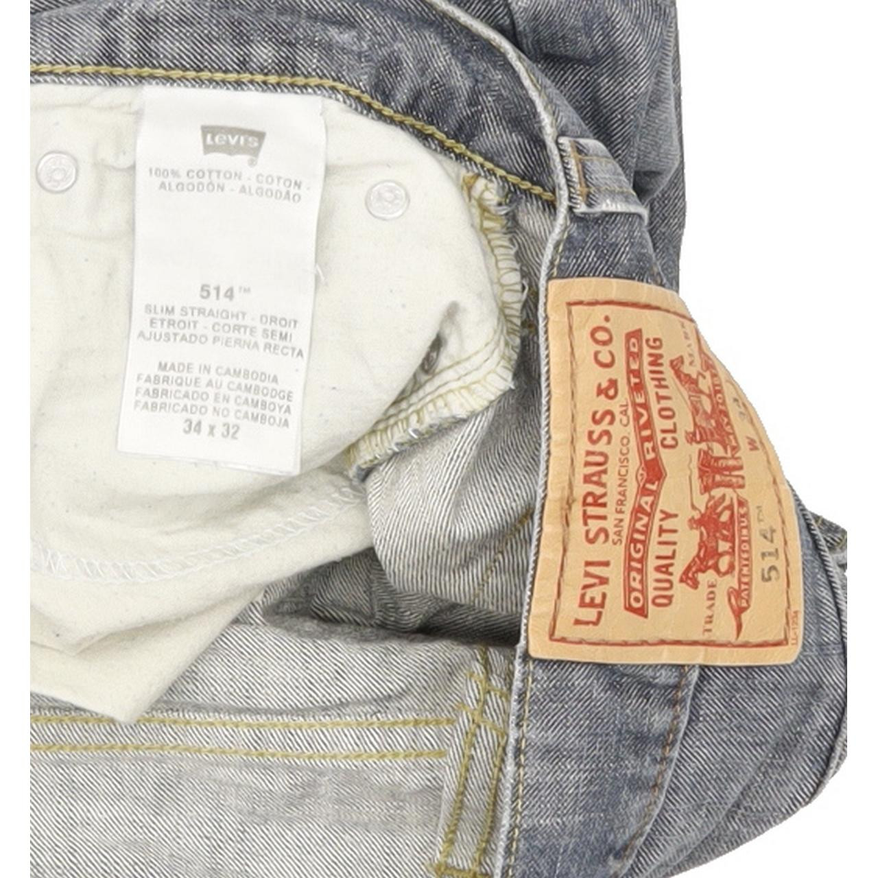 Levi's 514 Men Blue Straight Slim Jeans W34 L32 Fabb Fashion