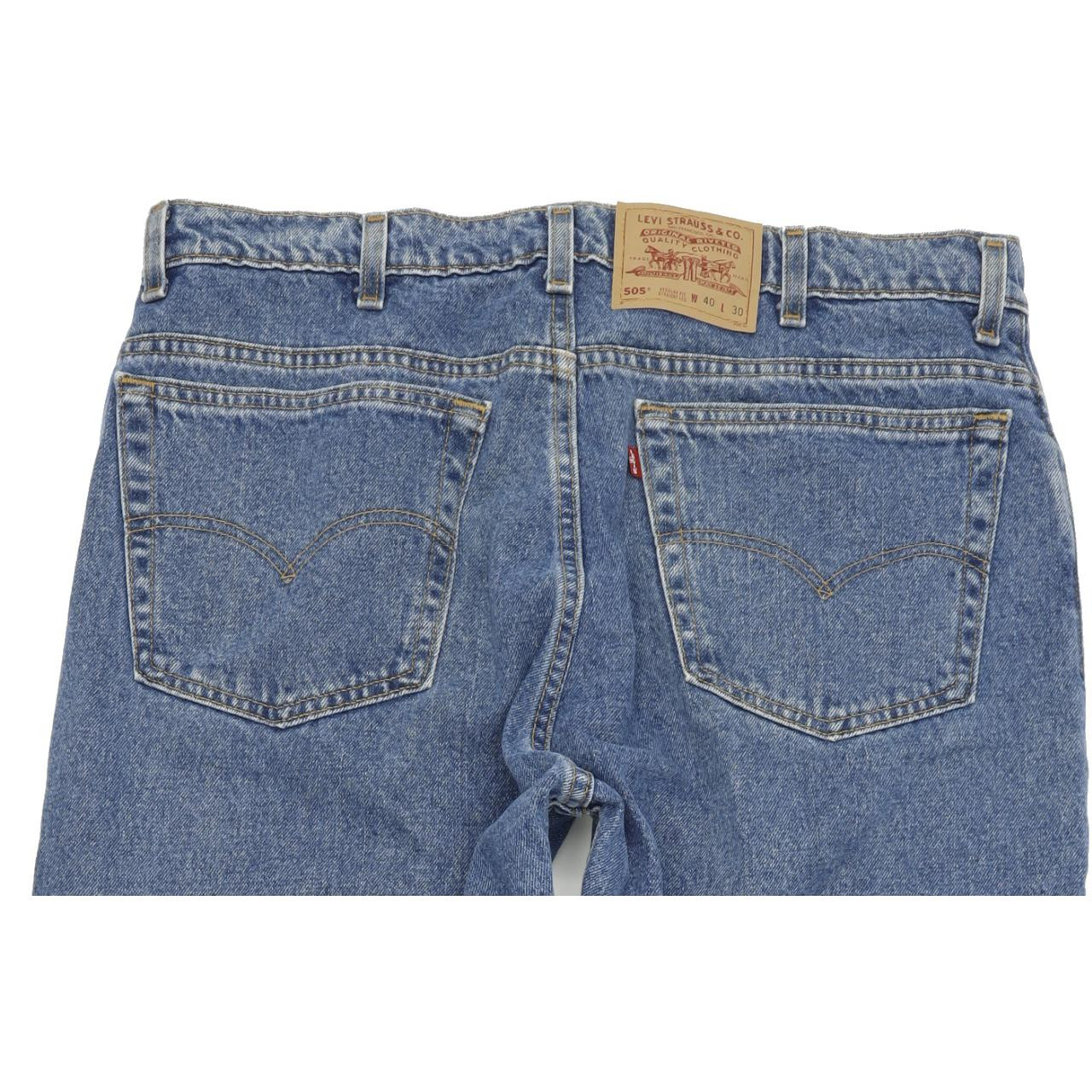 【ぼびちゃん様専用他の方購入不可ですLevi's】505USA-LEVI Vintage Levis 505 USA Red Tag Blue Denim High Waisted Jean 37 X 32