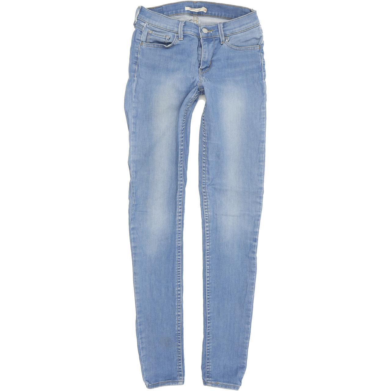 Levi's 710 Super Women Blue Skinny Slim Stretch Jeans W28 L32 | Fabb Fashion