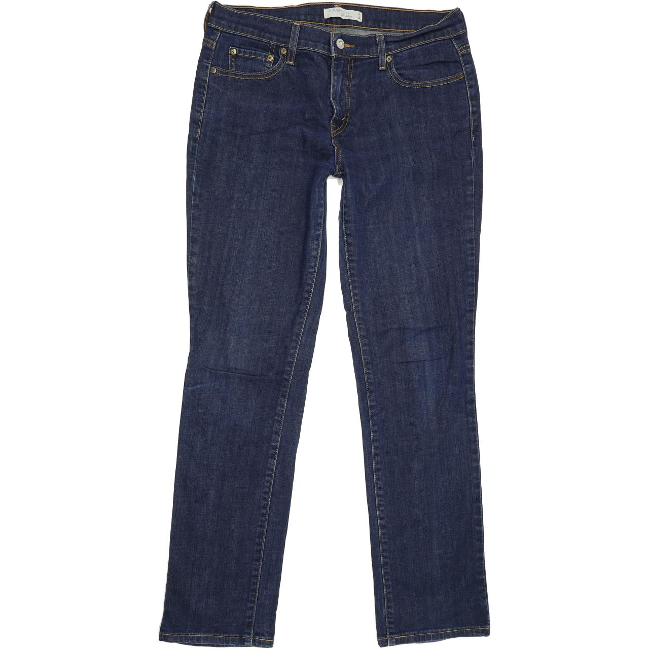 Levi's 505 Women Blue Straight Regular Stretch Jeans W34 L33 | Fabb Fashion