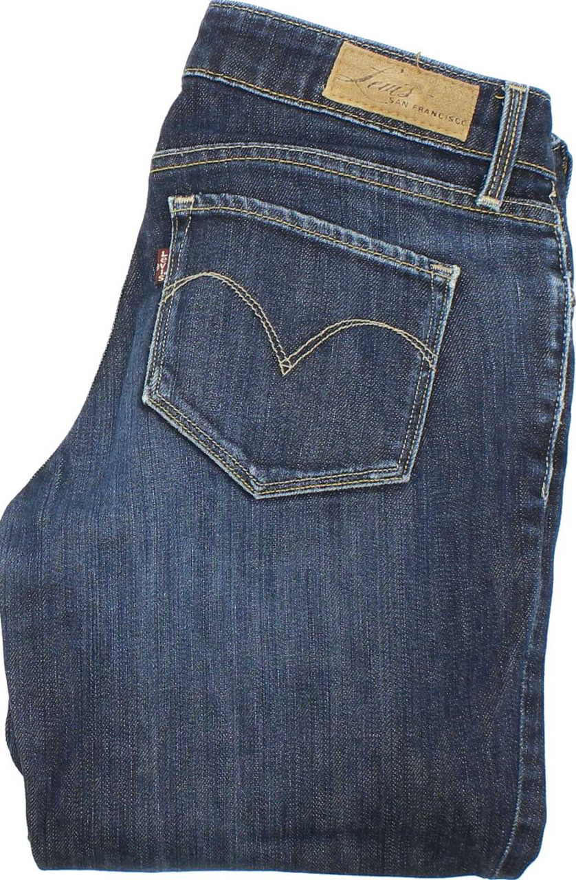 Levi's Bold Curve Womens Blue Straight Stretch W26 L32 | Fabb