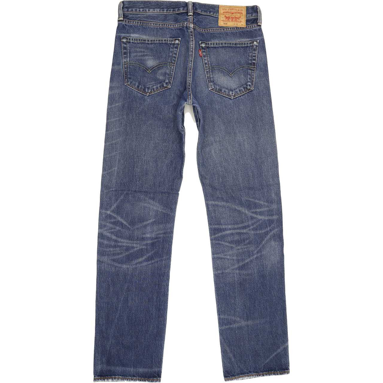 Levi's 505 Men Blue Straight Regular Jeans W32 L34 | Fabb Fashion