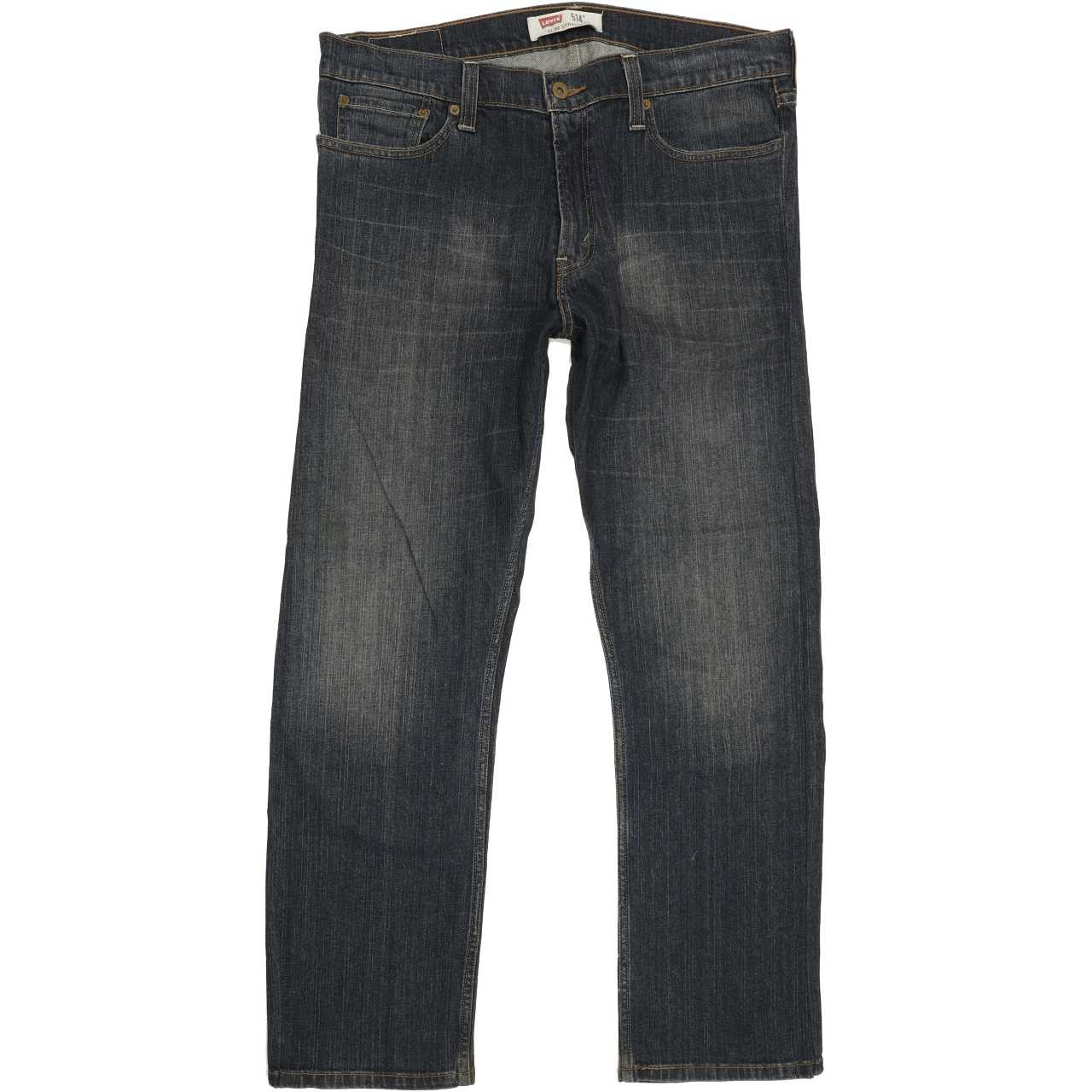 Levi's 514 Men Blue Straight Slim Stretch Jeans W35 L30 | Fabb Fashion